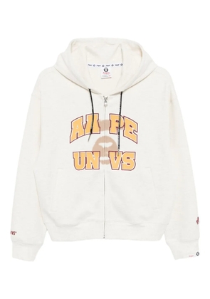 A BATHING APE® logo-printed hoodie - Neutrals