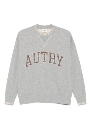 Autry check-pattern embroidered sweatshirt - Grey