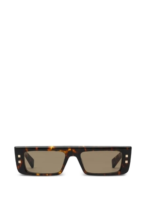 Balmain Eyewear rectangle-frame sunglasses - Brown