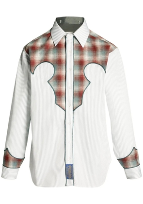 Maison Margiela x Pendleton yoke-detail striped shirt - Grey