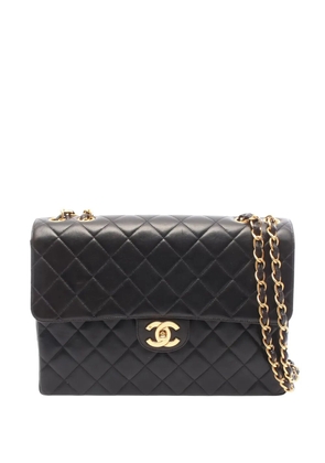CHANEL Pre-Owned 1996-1997 Jumbo Classic Lambskin Single Flap shoulder bag - Black