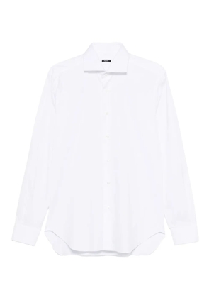 Barba long-sleeves cotton shirt - White