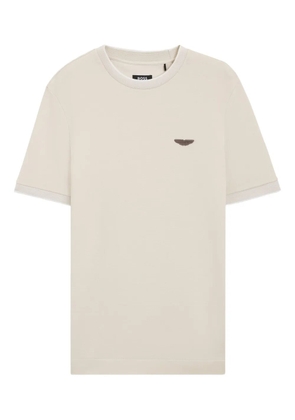 BOSS logo-patch crewneck T-shirt - Neutrals