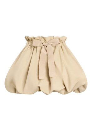 Patou ribbon bloomer mini A-line skirt - Neutrals