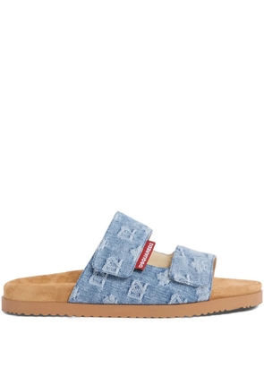 DSQUARED2 monogram-pattern strap sandals - Blue