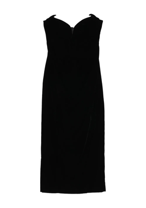 Mugler Signature sweetheart-neckline velvet dress - Black