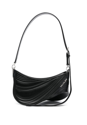 Mugler Medium Spiral Curve 01 embossed crossbody bag - Black