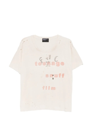 Enfants Riches Déprimés Teenage Snuff distressed graphic T-shirt - Neutrals
