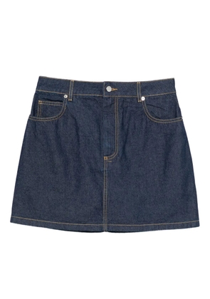 Maison Kitsuné denim mini skirt - Blue