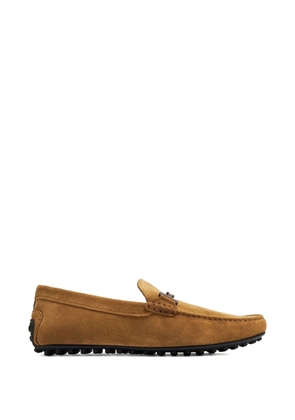 Tod's t-ring suede loafers - Brown