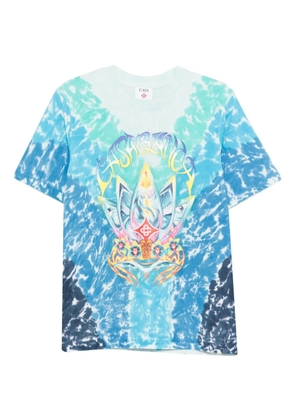 Casablanca Surf Lotus tie-dye T-shirt - Blue
