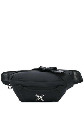 Kenzo logo print belt bag - Black