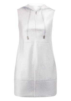 JW Anderson zipped hoodie mini dress - Grey