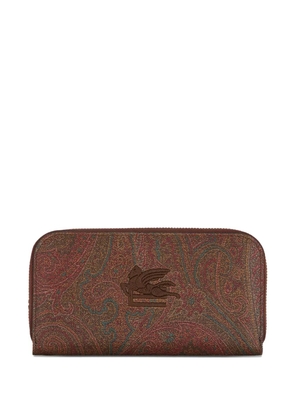 ETRO paisley zip-around wallet - M0019 BROWN