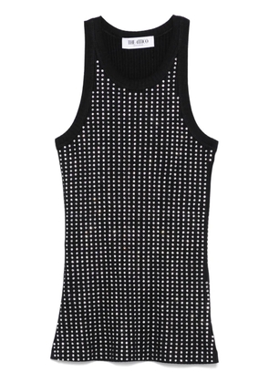 The Attico crystal-embellished tank top - Black