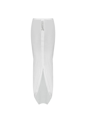 Rick Owens DRKSHDW drawstring slit skirt - White