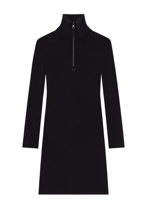 Courrèges zip-closure jersey dress - Black
