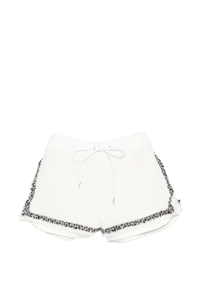 sacai drawstring trim shorts - White