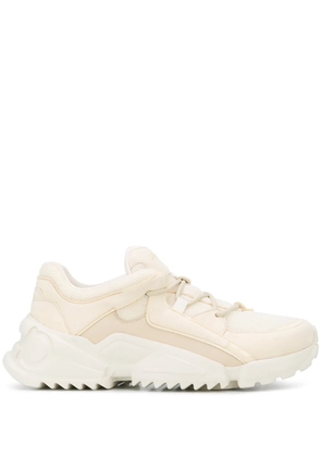 Ferragamo panelled chunky sneakers - White