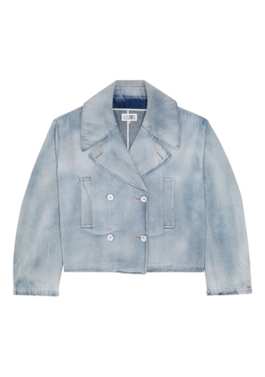 MM6 Maison Margiela buttoned-up cotton jacket - Blue