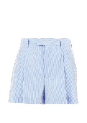 ARMARIUM pleated stripe shorts - Blue