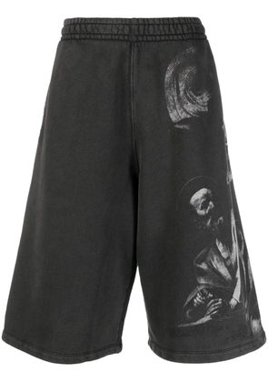 Off-White Saint Matthew-print track shorts - Black