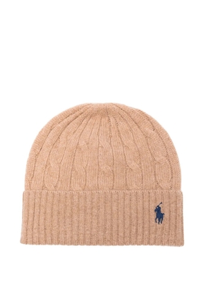 Polo Ralph Lauren cable-knit beanie hat - Brown