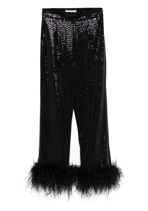 NISSA sequinned trousers - Black