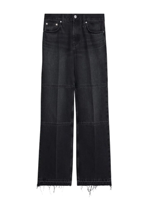 Helmut Lang distressed-hem straight jeans - Grey