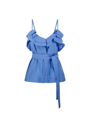 P.A.R.O.S.H. ruffled belted top - Blue