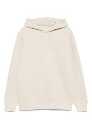 Autry embroidered-logo hoodie - Neutrals