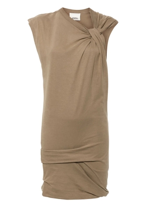 ISABEL MARANT Leany asymmetric T-shirt dress - Neutrals