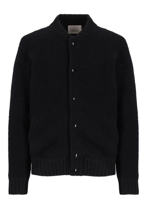 Laneus boucle buttoned-up bomber jacket - Black
