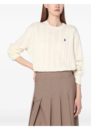 Polo Ralph Lauren cable-knit crew-neck sweater - Neutrals