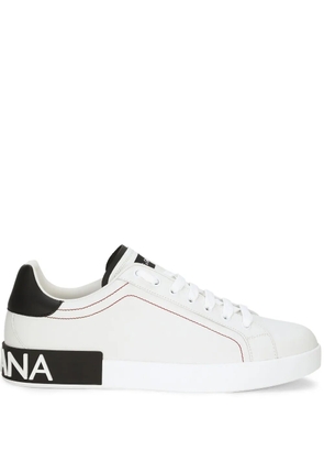 Dolce & Gabbana logo-patch low-top sneakers - White