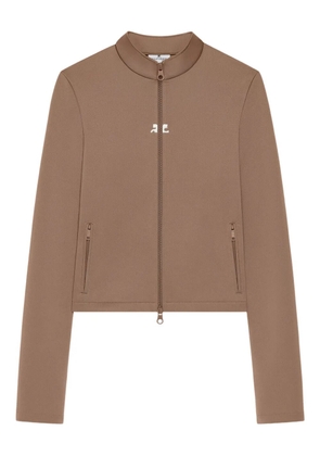 Courrèges zip-up cropped jacket - 1098 - Mocha