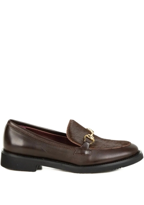 Viola Ricci pony-hair slip-on loafers - Brown