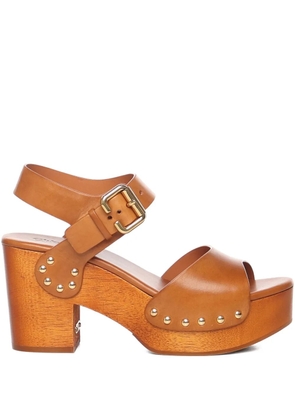 Chloé 80mm leather sandals - Yellow