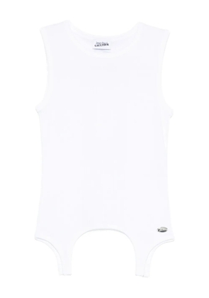 Jean Paul Gaultier appliqué-detail cotton top - White