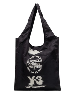 Y-3 logo-print tote bag - Black