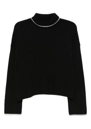 PINKO high-neck cropped sweater - Black