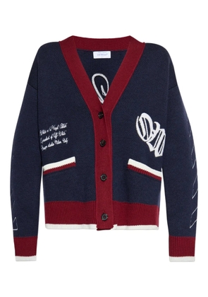 Off-White Varsity jacquard cardigan - Blue