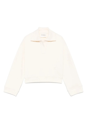 Closed polo-collar sweatshirt - Neutrals
