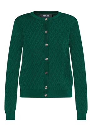 Versace buttoned crew-neck cardigan - Green