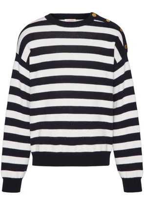 Valentino Garavani striped crew-neck jumper - Black