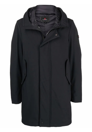 Peuterey logo patch hooded coat - Black