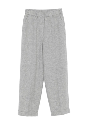 Peserico elastic-waist wool trousers - Grey