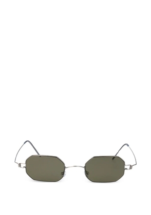 Lindberg Silver Air Rim geometric-frame sunglasses