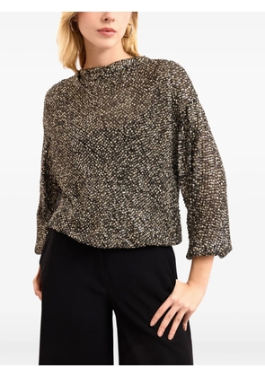 Gemy Maalouf round neck blouse - Gold