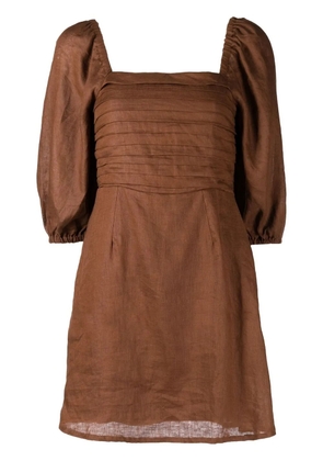 Faithfull the Brand Venezia linen mini dress - Brown